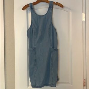 Denim apron dress